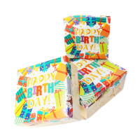Коробка квадратная Happy Birthday, набор из 3 шт, Z13-1 - вид 1 миниатюра