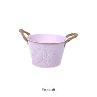 Кашпо металлическое с ручками Птица, h10 х d16(12) см, FA57-18А - вид 1 миниатюра