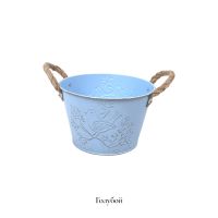 Кашпо металлическое с ручками Птица, h10 х d16(12) см, FA57-18А - вид 3 миниатюра