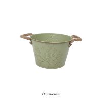 Кашпо металлическое с ручками Птица, h10 х d16(12) см, FA57-18А - вид 4 миниатюра