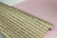 Пленка матовая двухсторонняя Шрифты, 50 см х 10 м, бурый/розовый - вид 2 миниатюра