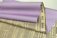 Пленка матовая двухсторонняя Газета, 50 см х 10 м, бурый/сиреневый - вид 1 миниатюра