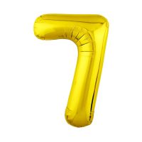 Шар фольгированный Цифра 40"/102 см, золото - вид 8 миниатюра