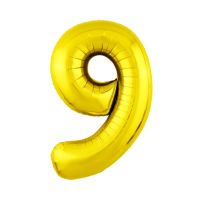 Шар фольгированный Цифра 40"/102 см, золото - вид 10 миниатюра