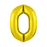 Шар фольгированный Цифра 40"/102 см, золото - вид 1 миниатюра