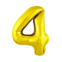 Шар фольгированный Цифра 40"/102 см, золото - вид 5 миниатюра