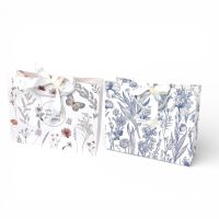 Сумка бумажная горизонтальная 26 х 32 х 10 см, Ботаника, 12 шт, FA55-8