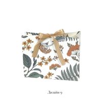 Сумка бумажная горизонтальная 26 х 32 х 10 см, Ботаника, 12 шт, FA55-10 - вид 6 миниатюра