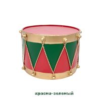 Фигура декоративная Барабан d24 x h17 см, металл, FA42-31 (красно-зеленый) - вид 2 миниатюра