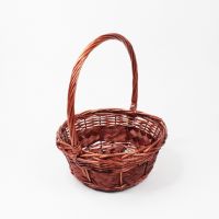 Корзина d28 х h14,5 см, №1, круглая, коричневый, W69-5 - вид 1 миниатюра