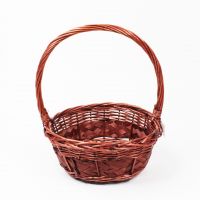 Корзина d34 х h16 см, №2, круглая, коричневый, W69-5 - вид 1 миниатюра