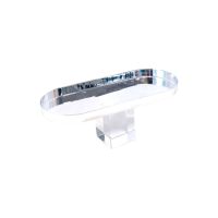 Блюдо для сервировки металлическое на стеклянной ножке Антик 22 х 10 х h9.5 см, хром, FA53-8 - вид 2 миниатюра