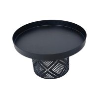 Подставка для сервировки металлическая на ножке, набор из 2 шт, черный, FA53-10 - вид 1 миниатюра