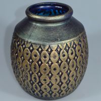 Ваза керамическая интерьерная Индиго, 22 см, W24-14 - вид 1 миниатюра