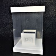 Коробка пластик с картонным дном и крышкой 30 х 30 х 35 см, белый, М2-2 Коробка пластик с картонным дном и крышкой 30 х 30 х 35 см, белый, М2-2