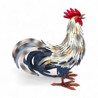 Фигурка Петух пестрый h36 х 33 х 16 см, металл, FA59-47