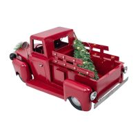 Фигура декоративная Грузовик новогодний h24 х 50 х 25 см, металл, красный, FA42-38 - вид 2 миниатюра