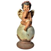 Ангел из полистоуна на шаре 24 см, № 27 - вид 1 миниатюра