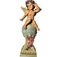 Ангел из полистоуна на шаре 38 см, № 32 - вид 1 миниатюра