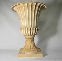 Ваза пластиковая кремовый, h54 см, Н77-2 - вид 1 миниатюра