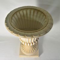 Ваза пластиковая кремовый, h54 см, Н77-2 - вид 1 миниатюра