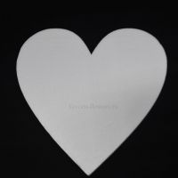 Сердце плоское из пенопласта, d30 см - вид 1 миниатюра
