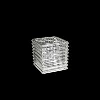 Ваза стеклянная Кубик 3D 11 х 11 х 11 см, прозрачный, Z34-34 - вид 1 миниатюра