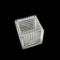 Ваза стеклянная Кубик 3D 14 х 14 х 14 см, прозрачный, Z34-35 - вид 2 миниатюра
