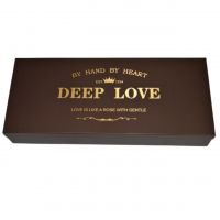 Коробка прямоугольная DEEP LOVE ПРЕМИУМ, шоколадный, W13-10 - вид 1 миниатюра