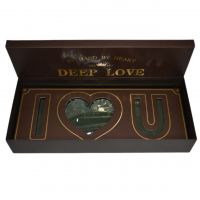 Коробка прямоугольная DEEP LOVE ПРЕМИУМ, шоколадный, W13-10 - вид 1 миниатюра