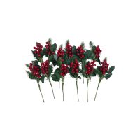 Ветка искусственная декоративная с ягодами h25 см, 12 шт, FA10-38