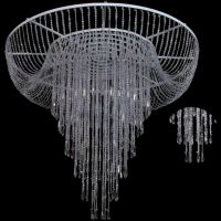 Каркас подвесной для декоративных целей с декором d120 см, металл, белый, FA59-76