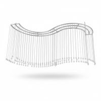 Каркас подвесной для декоративных целей с декором L200 х 20 см, металл, белый, FA59-77