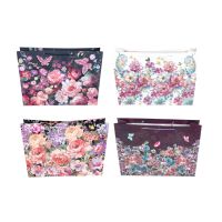 Сумка бумажная горизонтальная 59 х 44 х 17 см, Цветы, 12 шт, FA39-38