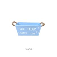 Кашпо металлическое с ручками FLEUR, h9 х 20 х 12 см, FA57-14 - вид 6 миниатюра