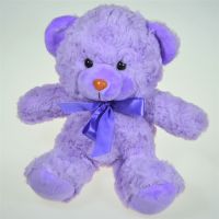 Мягкая игрушка Мишка курчавый с бантом, h20 см, W8-1 - вид 3 миниатюра