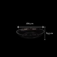Поддон пластиковый d18.5 х h3.5 см, прозрачный, FA57-48