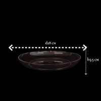Поддон пластиковый d28 х h3.5 см, прозрачный, FA57-50