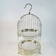 Этажерка декоративная «Клетка» 2-х ярусная, h54 см, Р112-3 - вид 1 миниатюра