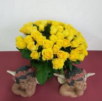 Желтые Розы 51 шт - вид 1 миниатюра