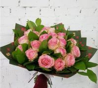 Букет "Эспиранса" из розы и салала - вид 1 миниатюра