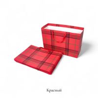 Сумка бумажная горизонтальная 37 х 54 х 20 см, Клетка, 12 шт, FA55-14 - вид 2 миниатюра