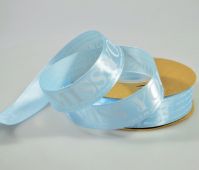 Лента атласная MISS YOU, 2,5 см х 50 ярдов, голубой, W80-57 - вид 1 миниатюра