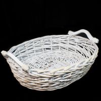 Корзина овальная L, h13 (17) х 44 х 35 см, натуральный беленый, LM190415 - вид 2 миниатюра