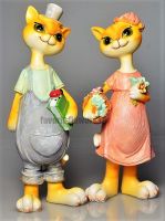 Фигурка Кошки пара, полистоун, М15-5 - вид 1 миниатюра