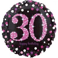 Шар фольгированный Happy birthday 30, 45 см - вид 1 миниатюра