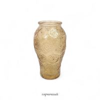 Ваза стеклянная Цветы h24 х d8 см, FA58-7 - вид 2 миниатюра