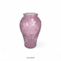 Ваза стеклянная Цветы h24 х d8 см, FA58-7 - вид 4 миниатюра