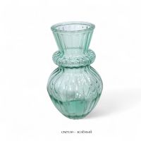 Ваза стеклянная Фигурная h18 х d7 см, FA58-11 - вид 2 миниатюра