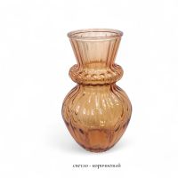 Ваза стеклянная Фигурная h18 х d7 см, FA58-11 - вид 3 миниатюра